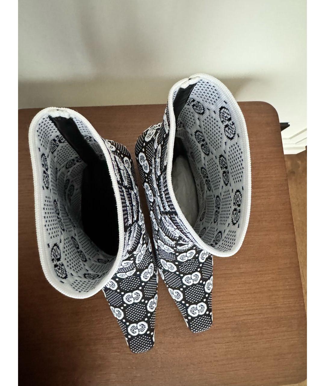 GUCCI Черные текстильные ботильоны, фото 3