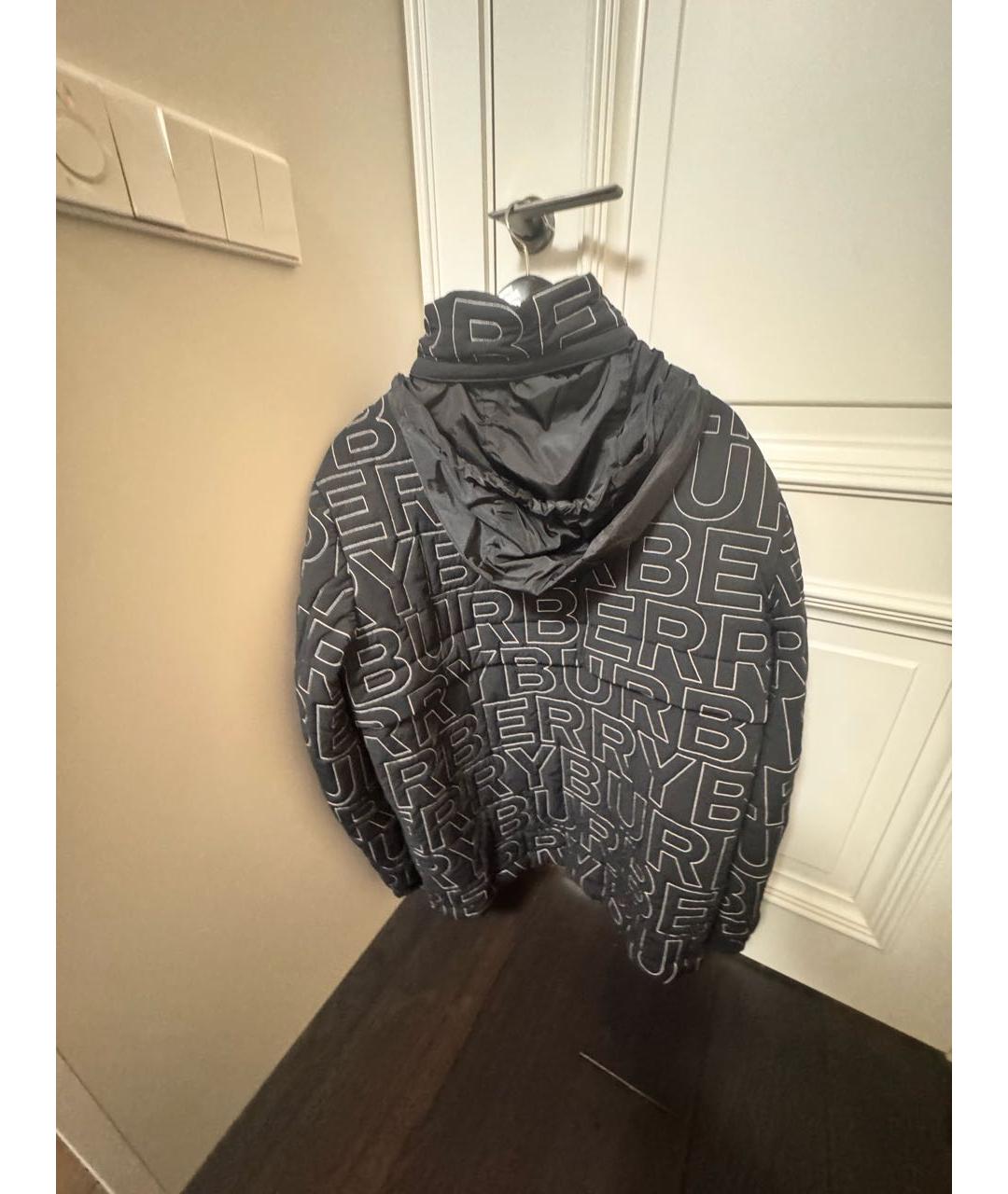 BURBERRY Черная полиамидовая куртка, фото 3