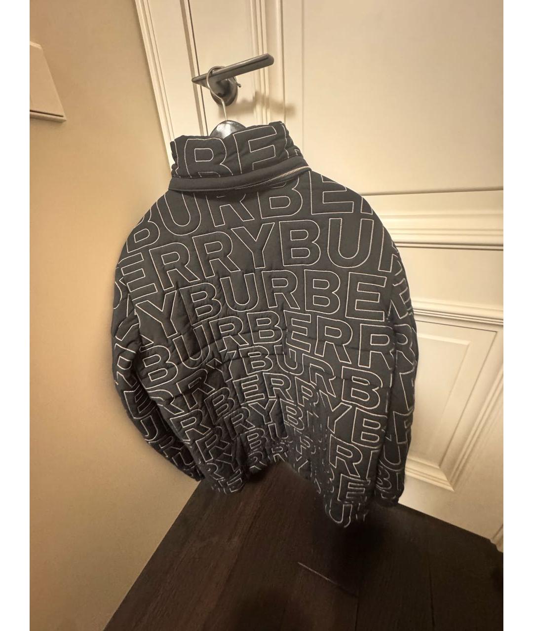 BURBERRY Черная полиамидовая куртка, фото 2