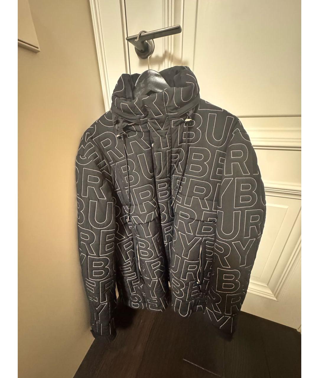 BURBERRY Черная полиамидовая куртка, фото 5