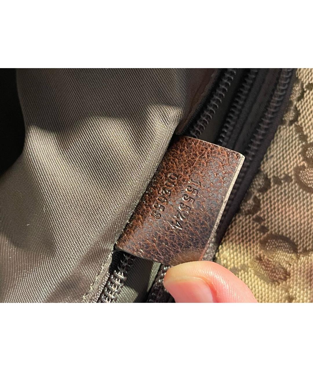 GUCCI Бежевая тканевая сумка тоут, фото 5