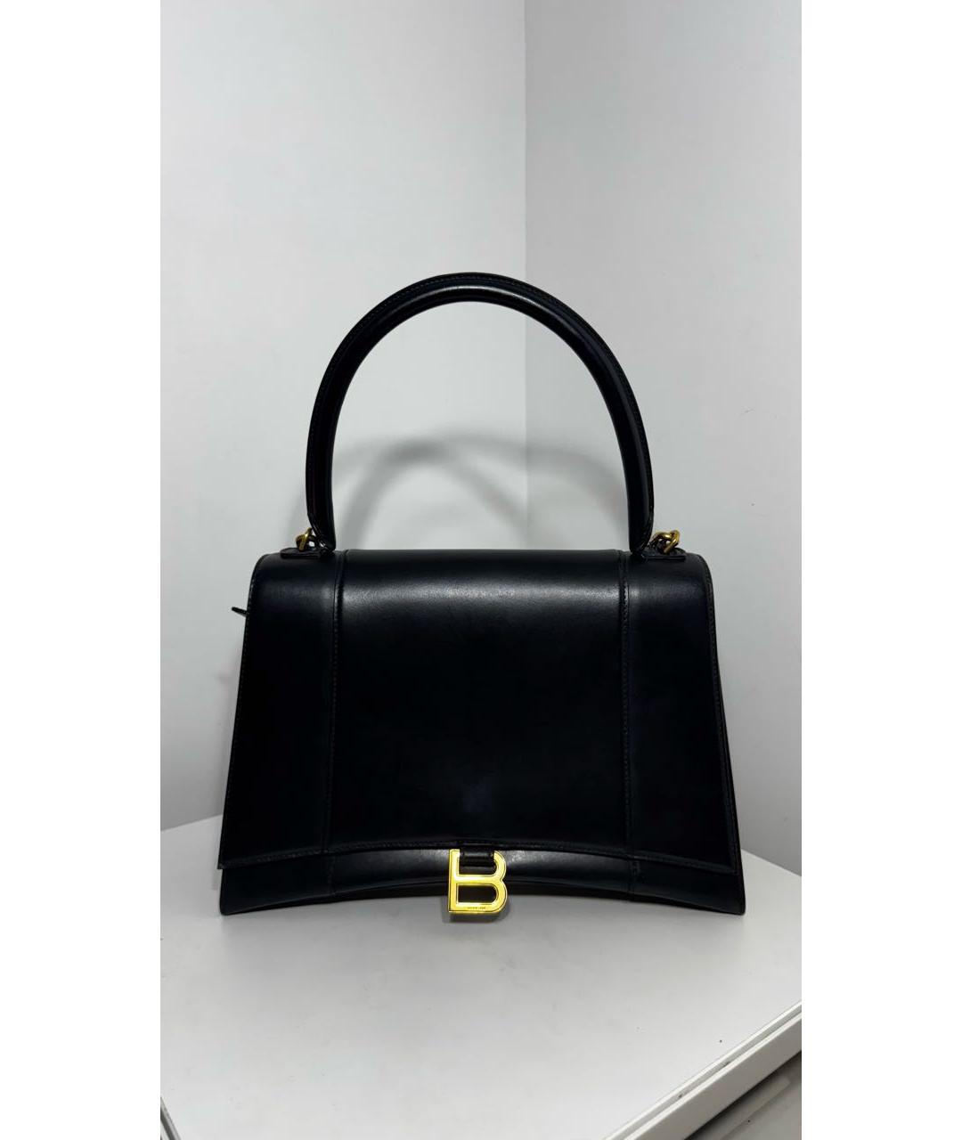 BALENCIAGA Черная кожаная сумка через плечо, фото 8