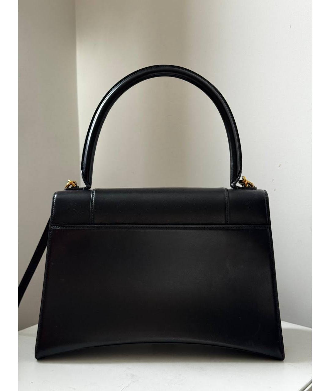 BALENCIAGA Черная кожаная сумка через плечо, фото 3