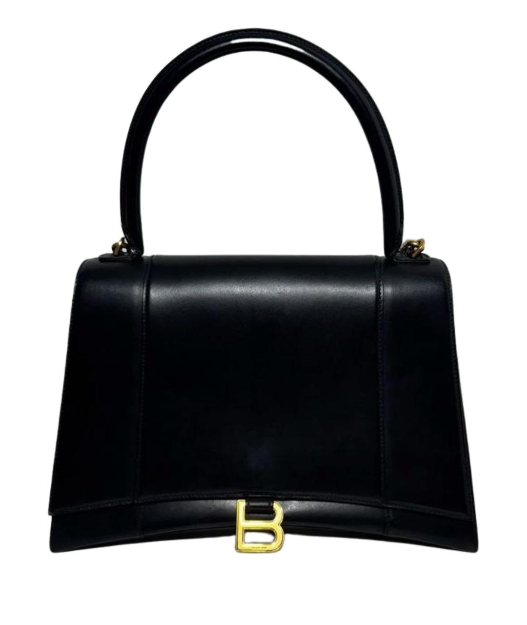 BALENCIAGA Черная кожаная сумка через плечо, фото 1