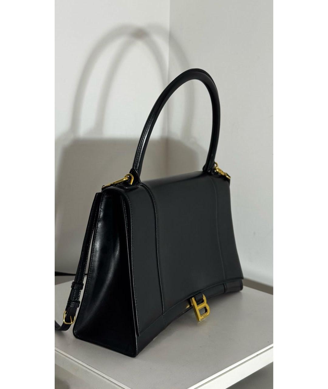 BALENCIAGA Черная кожаная сумка через плечо, фото 2