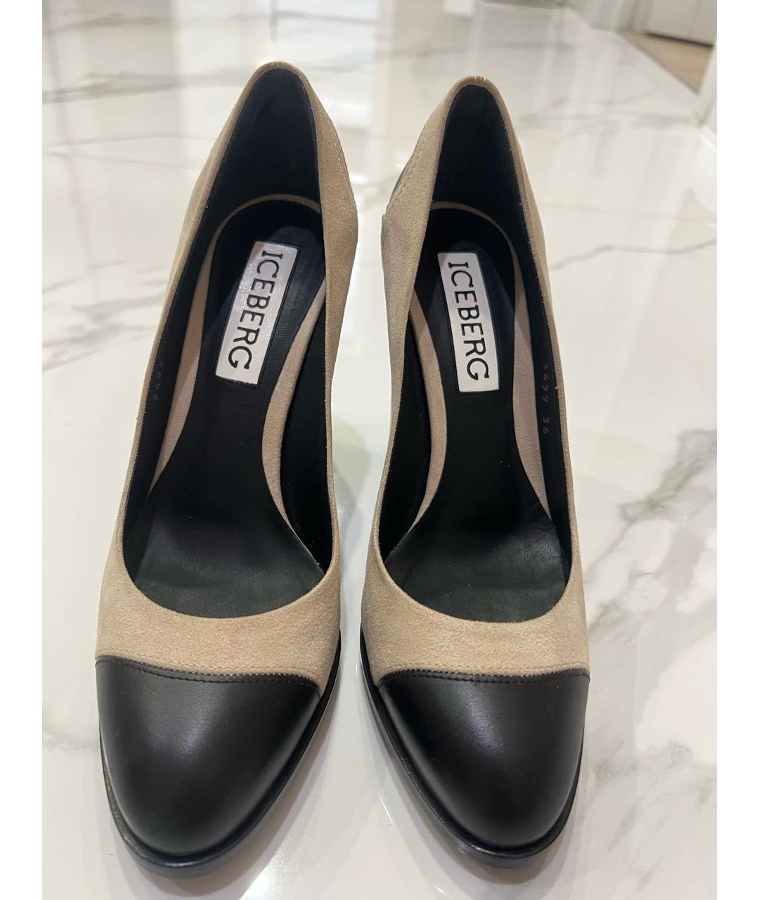 ICEBERG Бежевые замшевые туфли, фото 2