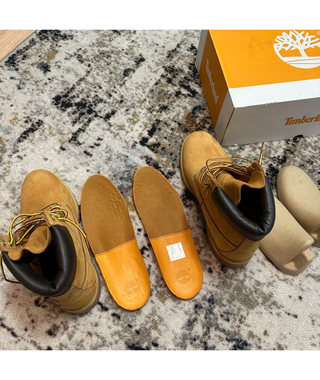 TIMBERLAND Горчичные нубуковые высокие ботинки, фото 6