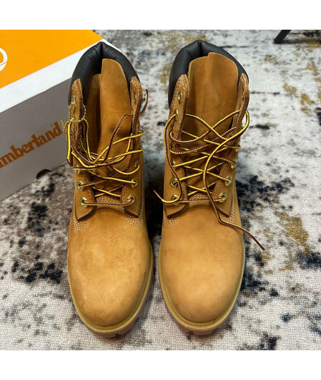 TIMBERLAND Горчичные нубуковые высокие ботинки, фото 2