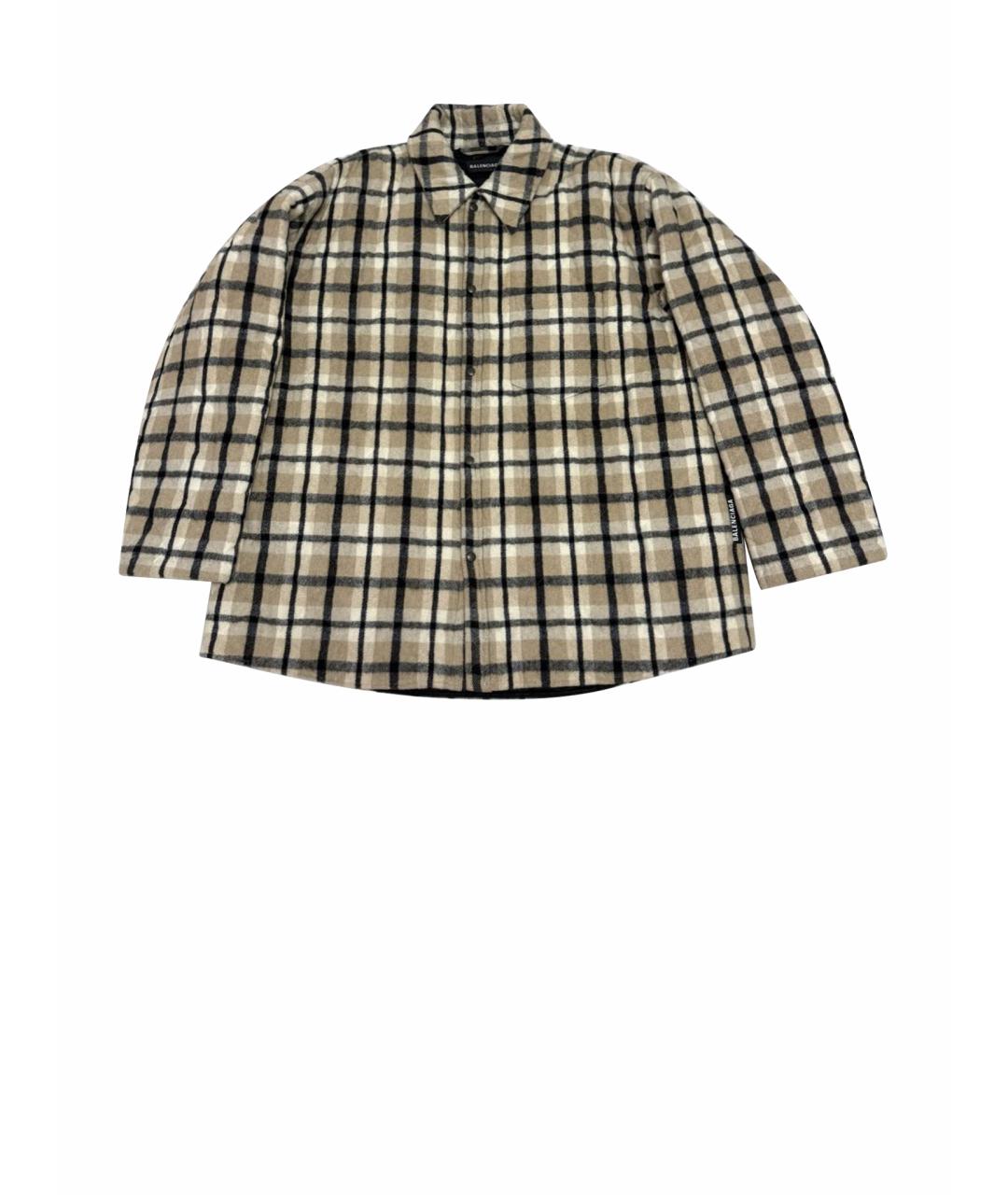 BALENCIAGA Бежевая шерстяная куртка, фото 1