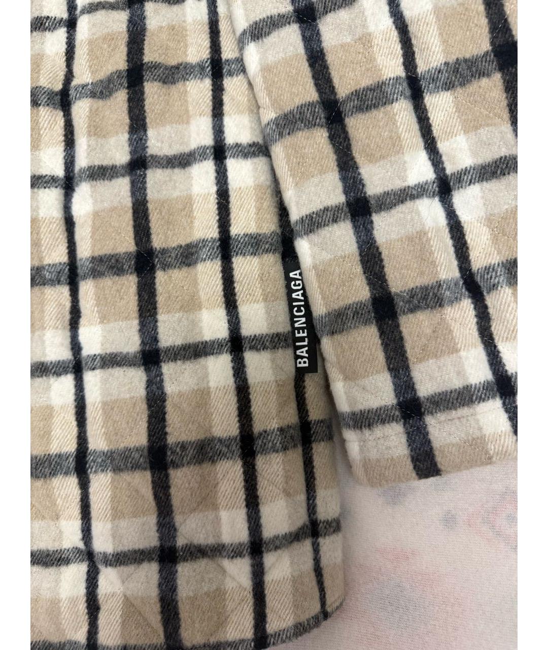 BALENCIAGA Бежевая шерстяная куртка, фото 4