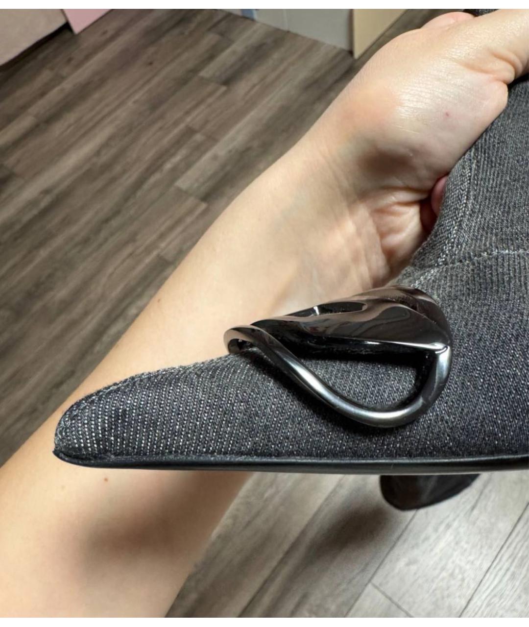 DIESEL Черные текстильные ботфорты, фото 7