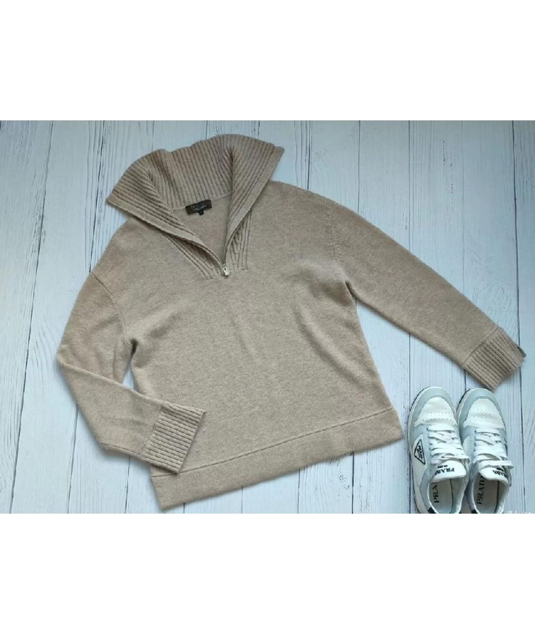 LORO PIANA Бежевый кашемировый джемпер / свитер, фото 7