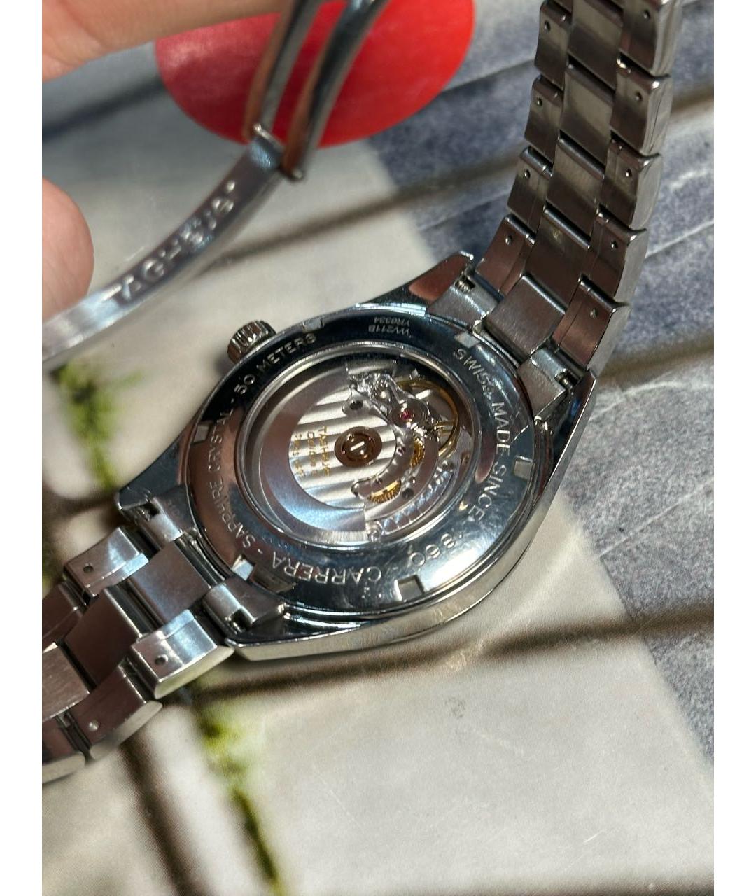 TAG HEUER Серебряные металлические часы, фото 7