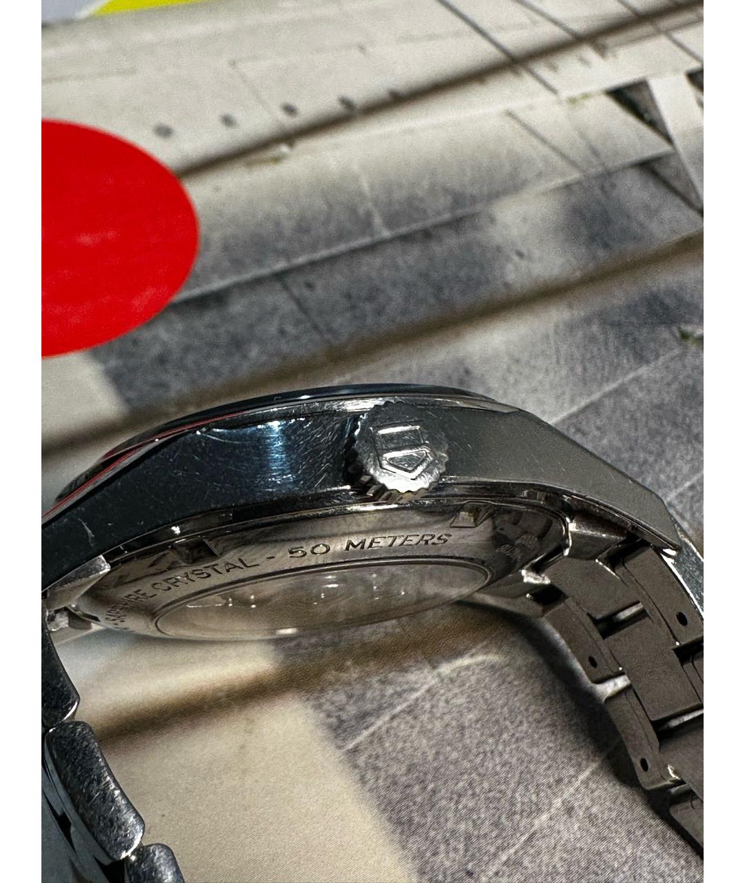 TAG HEUER Серебряные металлические часы, фото 4