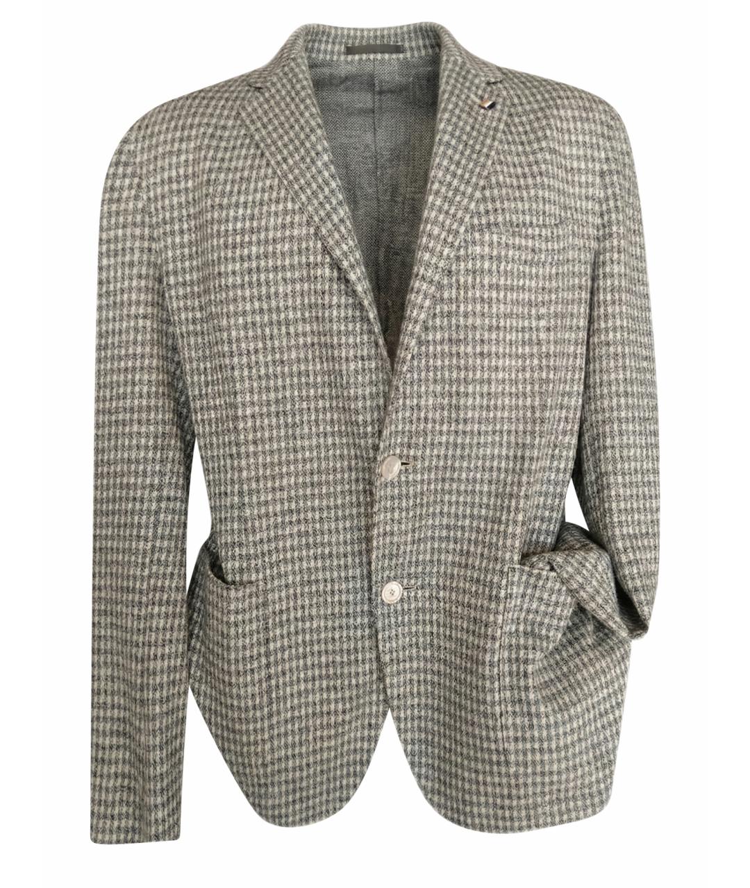 HUGO BOSS Голубой льняной пиджак, фото 1