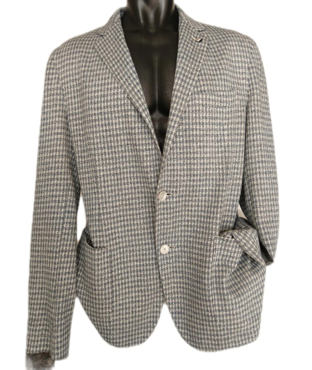 HUGO BOSS Голубой льняной пиджак, фото 4