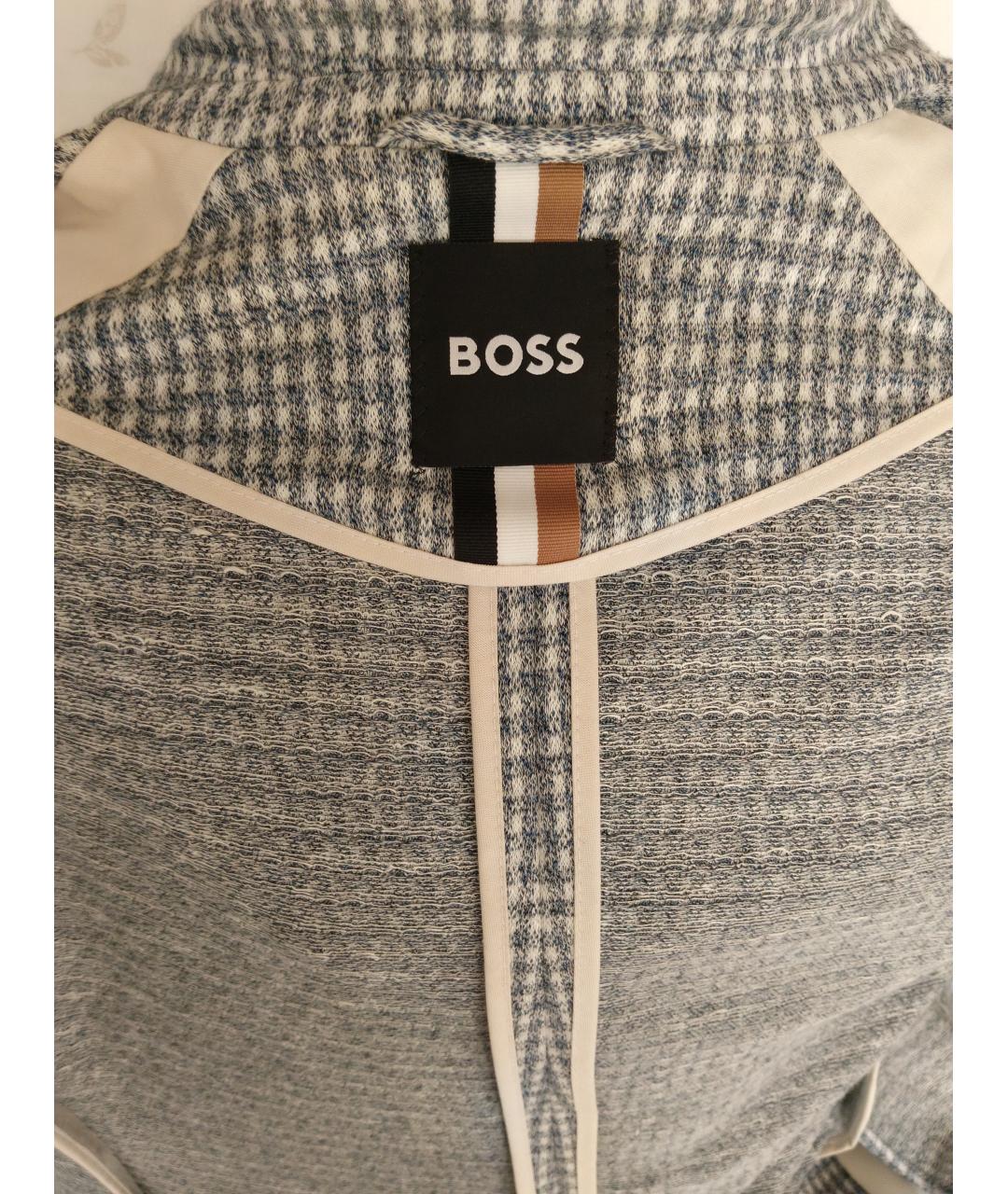 HUGO BOSS Голубой льняной пиджак, фото 3