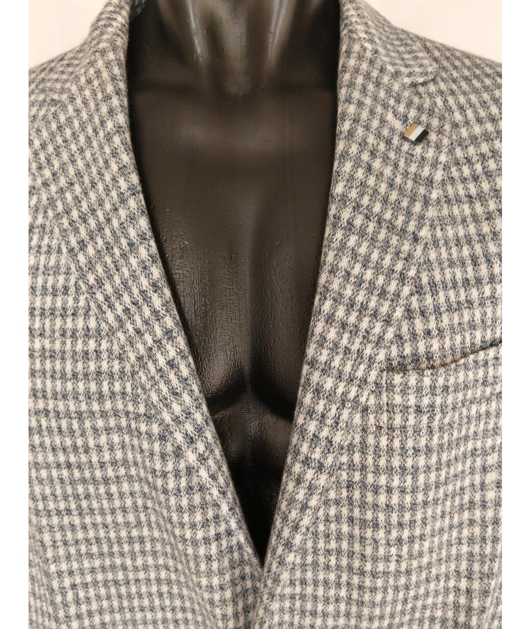 HUGO BOSS Голубой льняной пиджак, фото 2