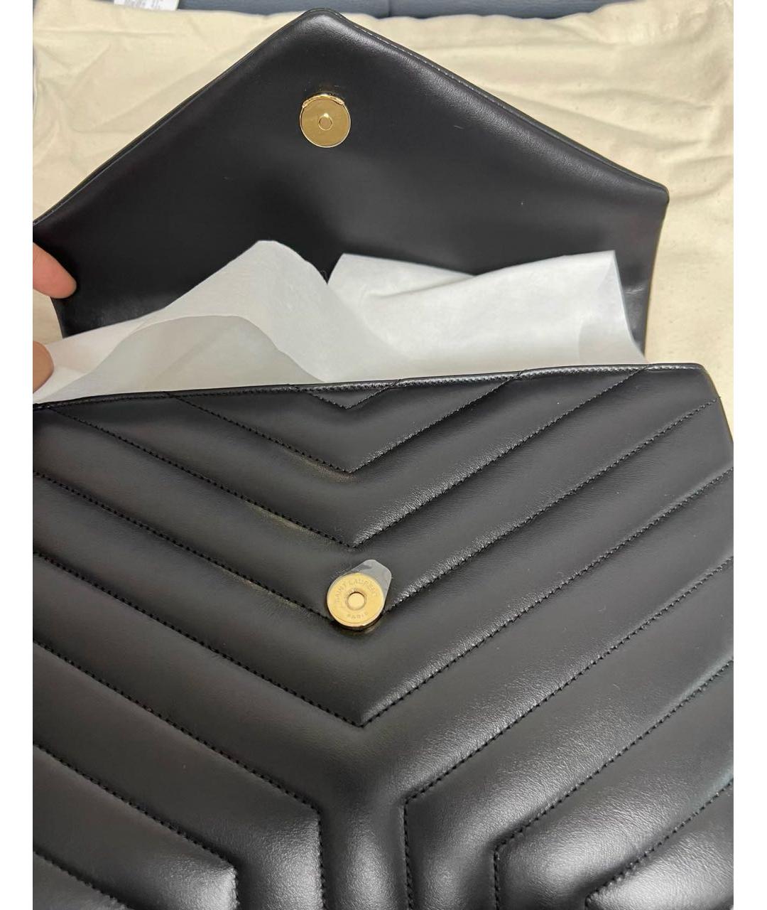 SAINT LAURENT Черная кожаная сумка через плечо, фото 7