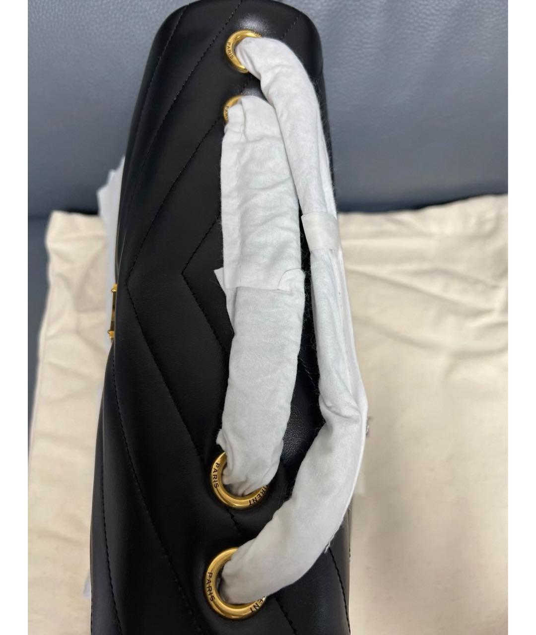 SAINT LAURENT Черная кожаная сумка через плечо, фото 5