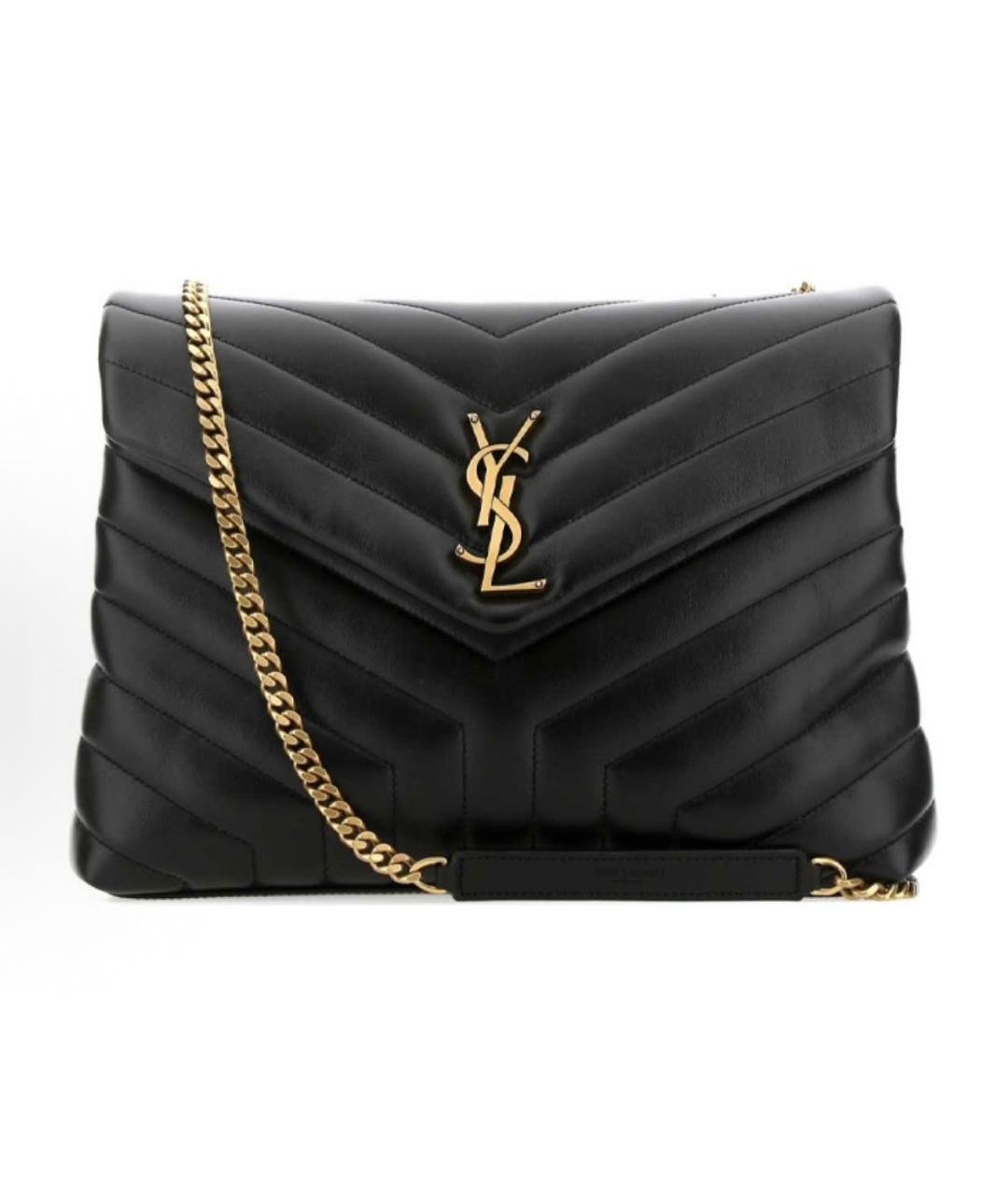 SAINT LAURENT Черная кожаная сумка через плечо, фото 9