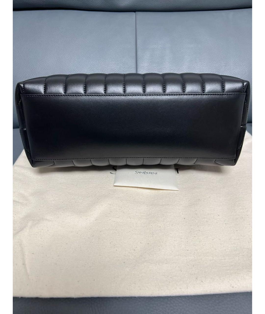 SAINT LAURENT Черная кожаная сумка через плечо, фото 4