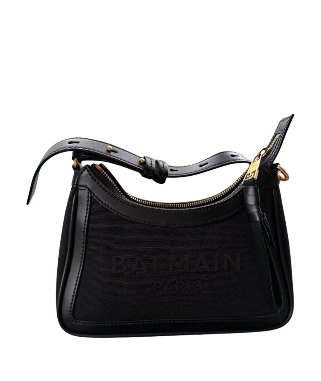 BALMAIN Черная хлопковая сумка с короткими ручками, фото 1