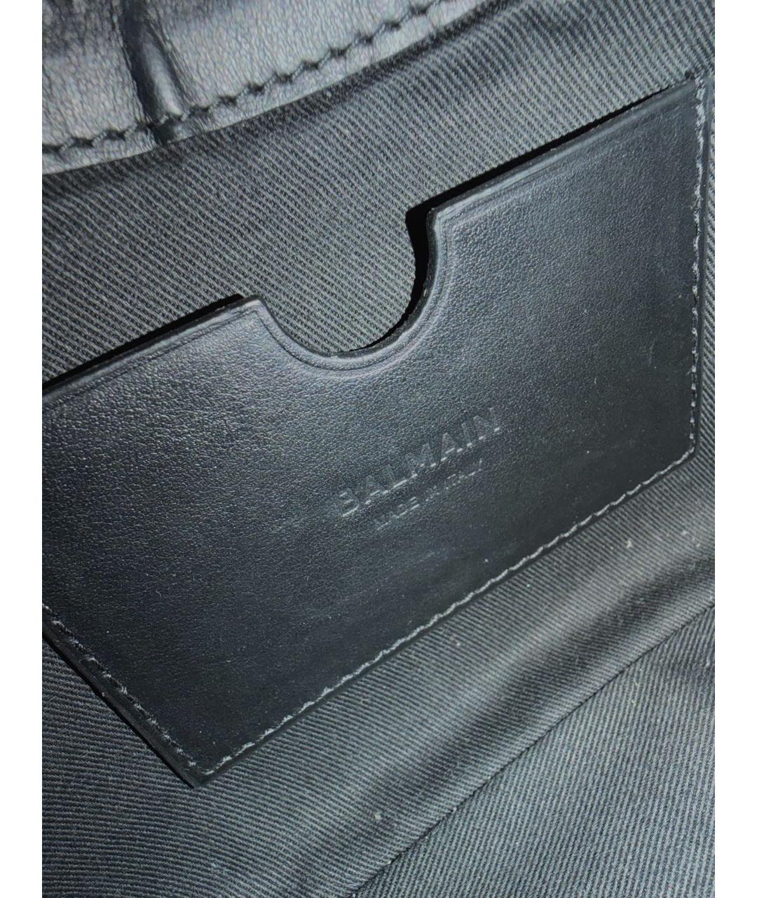 BALMAIN Черная хлопковая сумка с короткими ручками, фото 6