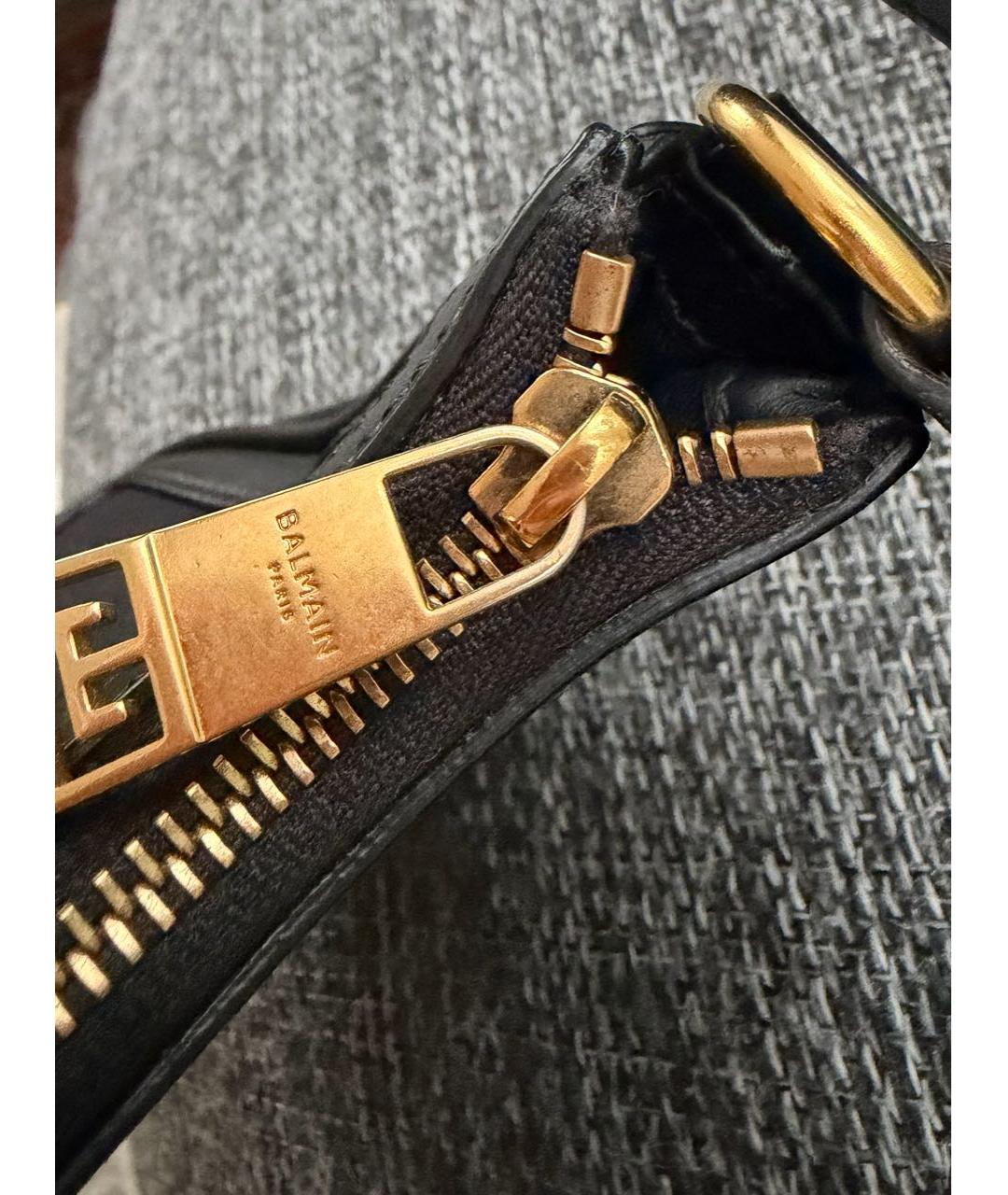 BALMAIN Черная хлопковая сумка с короткими ручками, фото 5