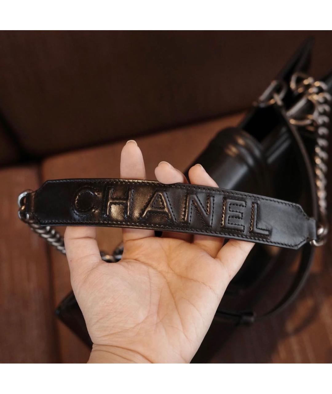 CHANEL Черная кожаная сумка тоут, фото 4