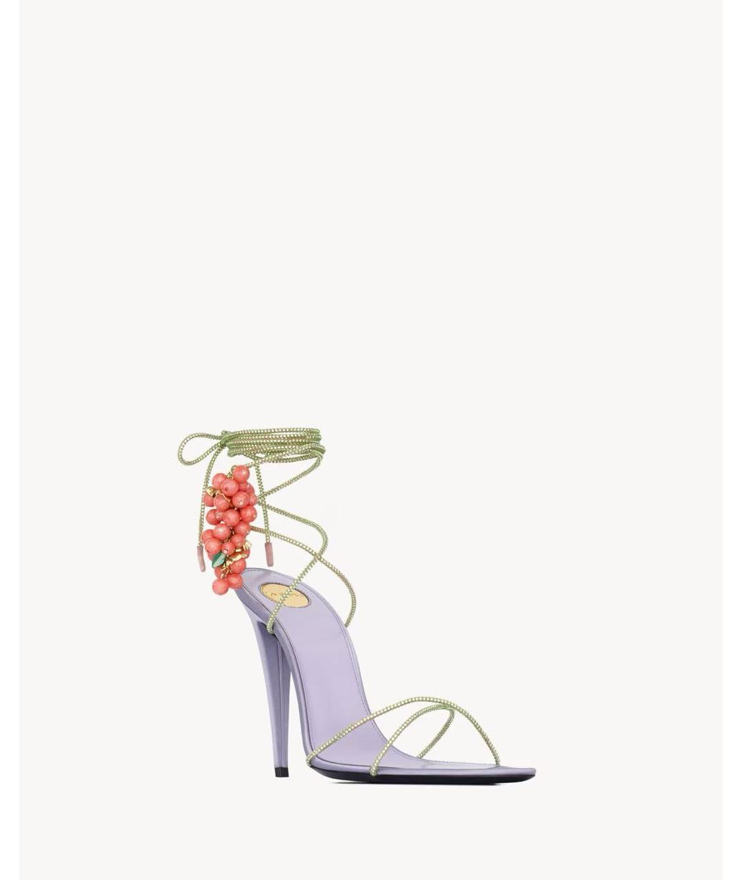 SAINT LAURENT Фиолетовые туфли, фото 3