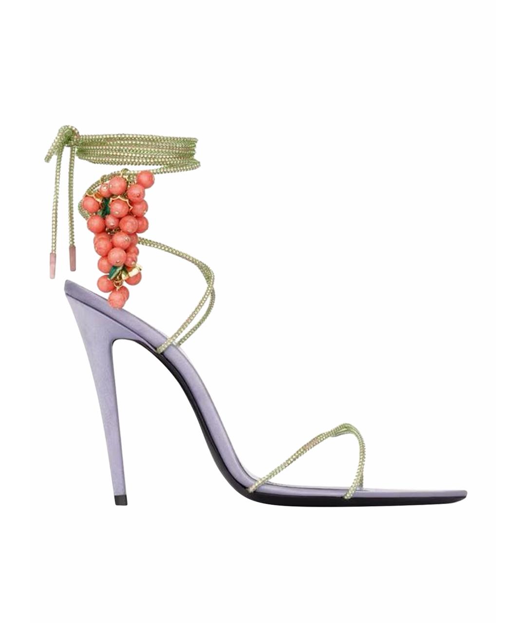 SAINT LAURENT Фиолетовые туфли, фото 4