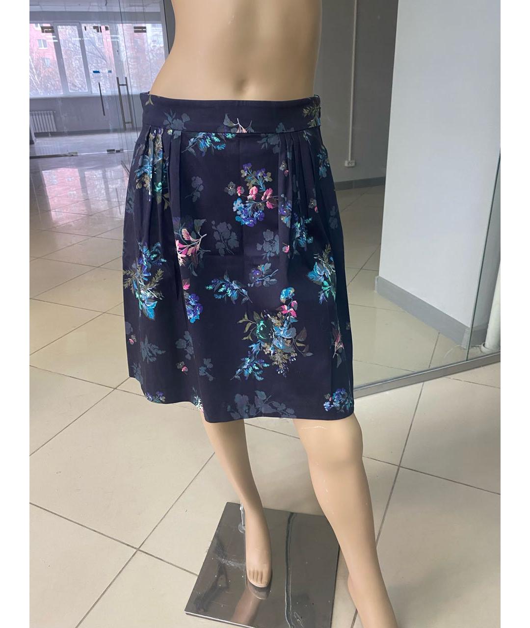 MAX MARA Темно-синяя хлопковая юбка мини, фото 6