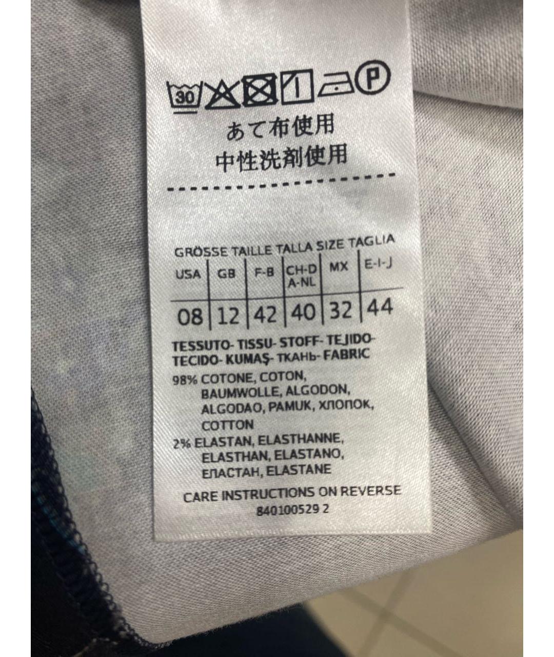 MAX MARA Темно-синяя хлопковая юбка мини, фото 5