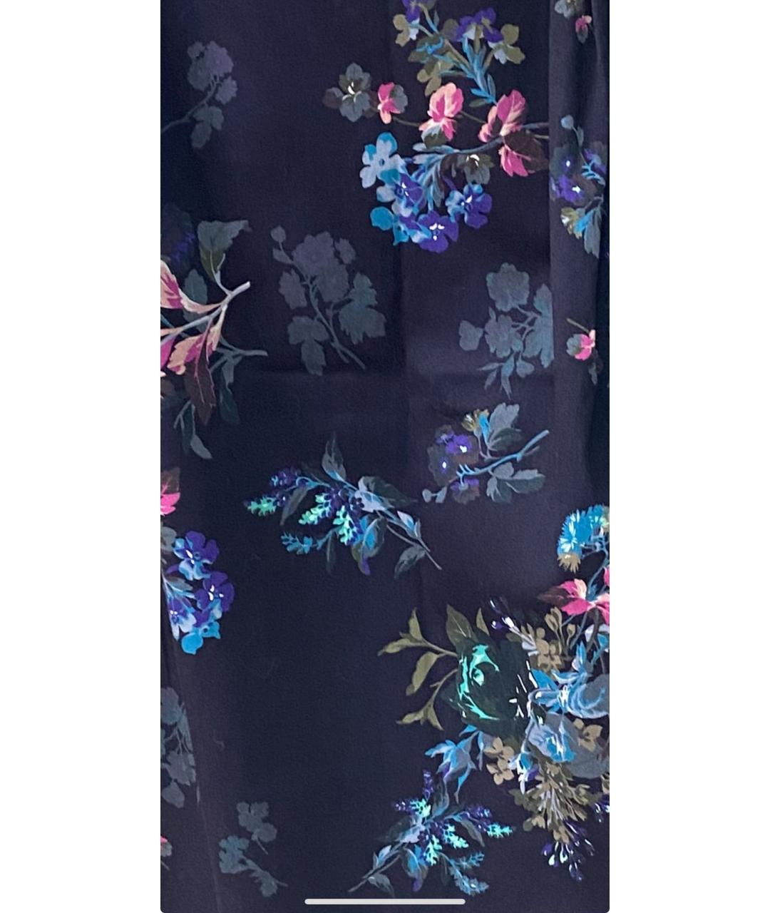 MAX MARA Темно-синяя хлопковая юбка мини, фото 4