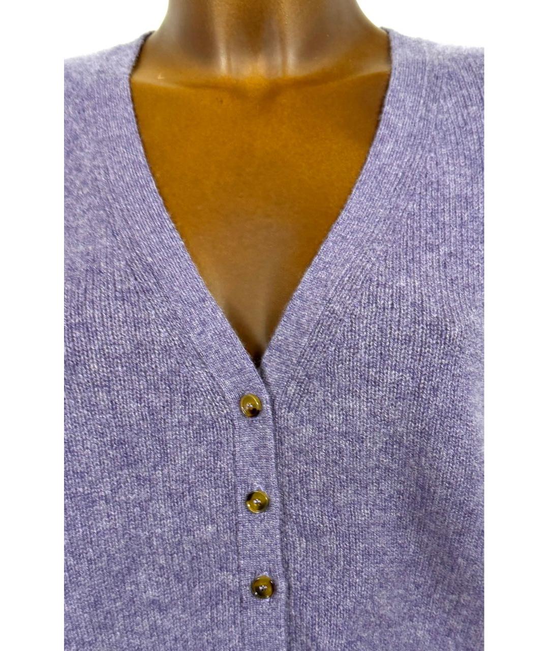 KHAITE Фиолетовый кашемировый кардиган, фото 4