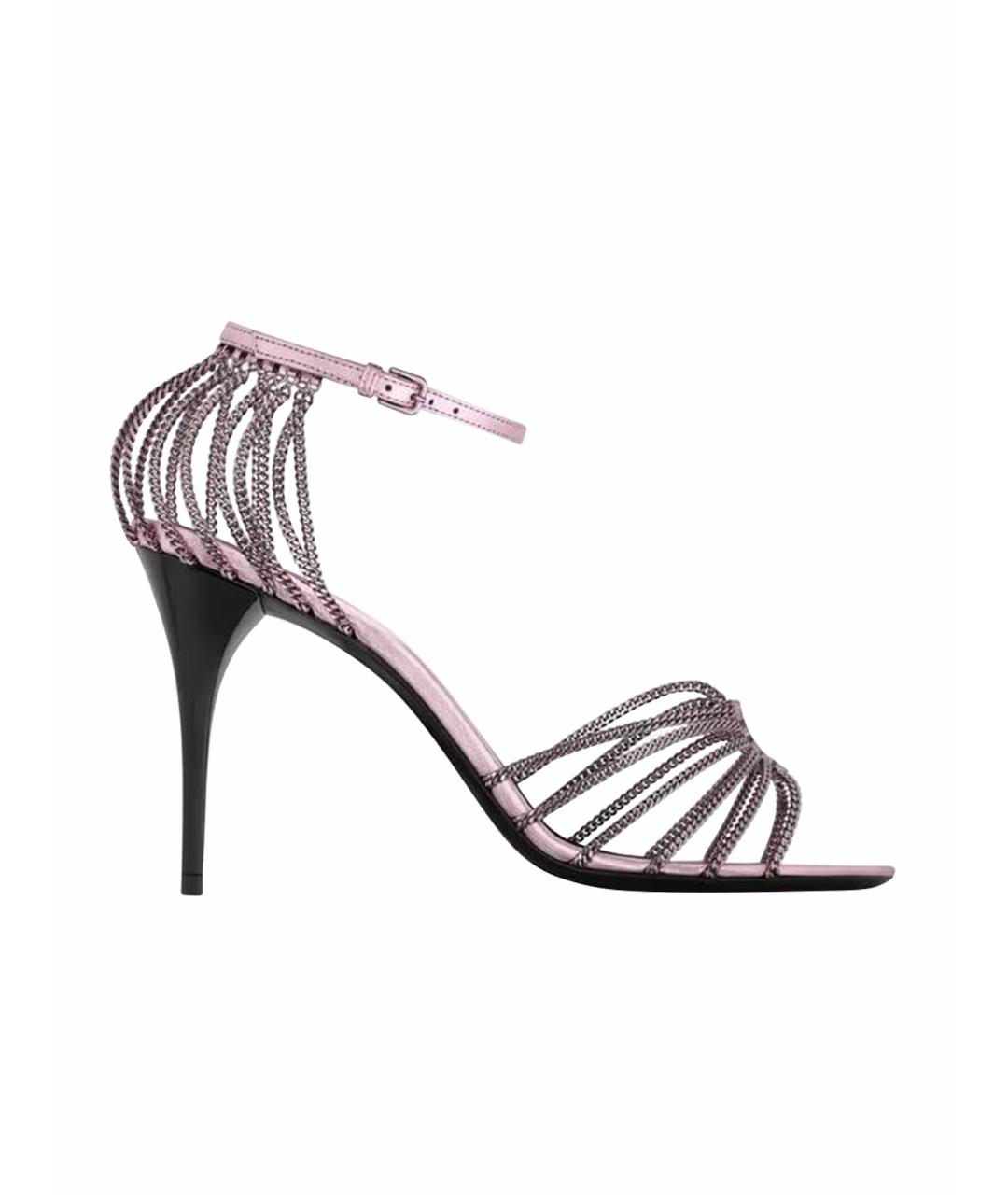 SAINT LAURENT Розовые кожаные туфли, фото 1