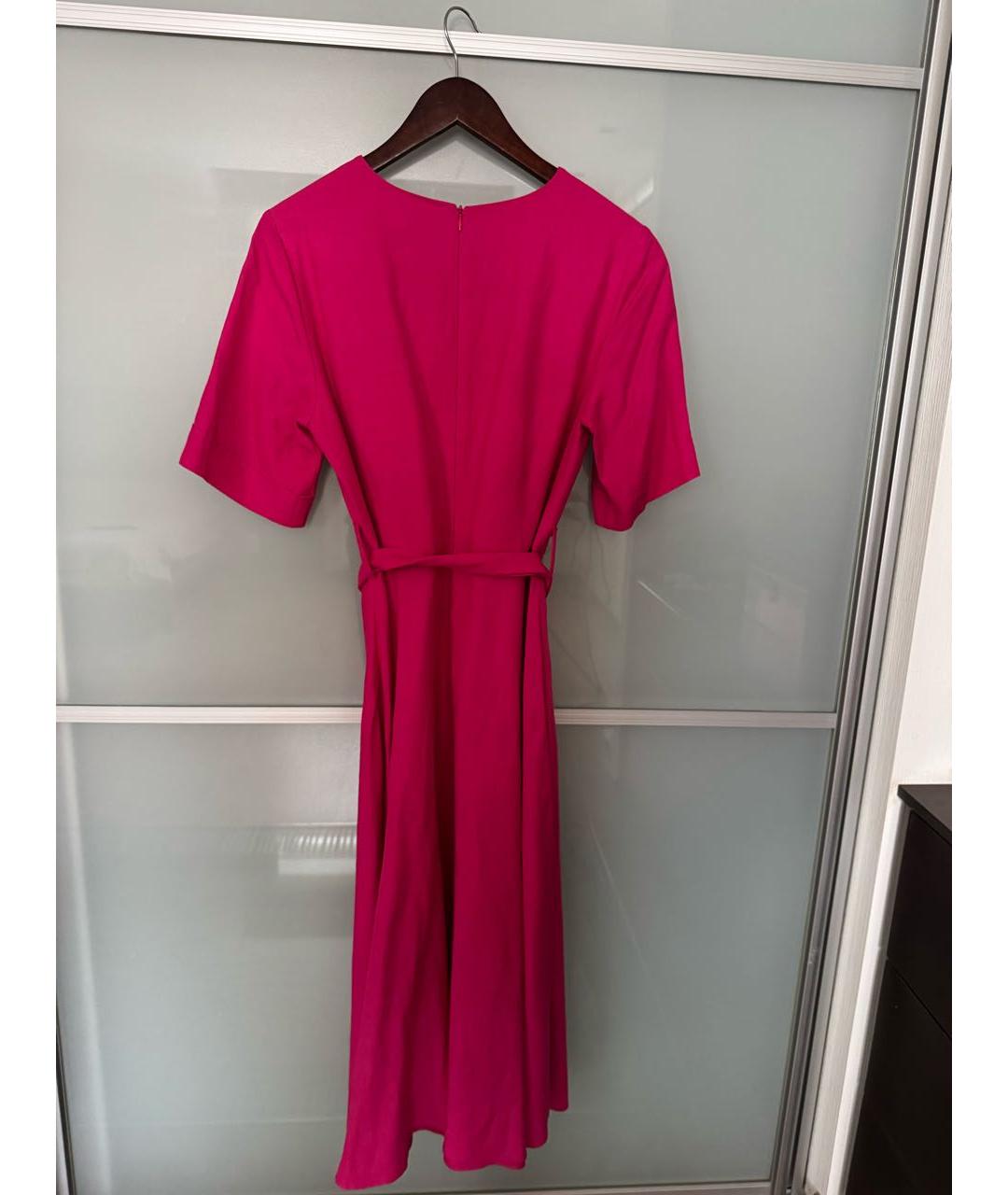 P.A.R.O.S.H. Фуксия вискозное повседневное платье, фото 5