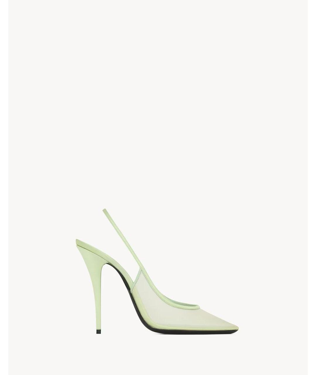 SAINT LAURENT Салатовые туфли, фото 3