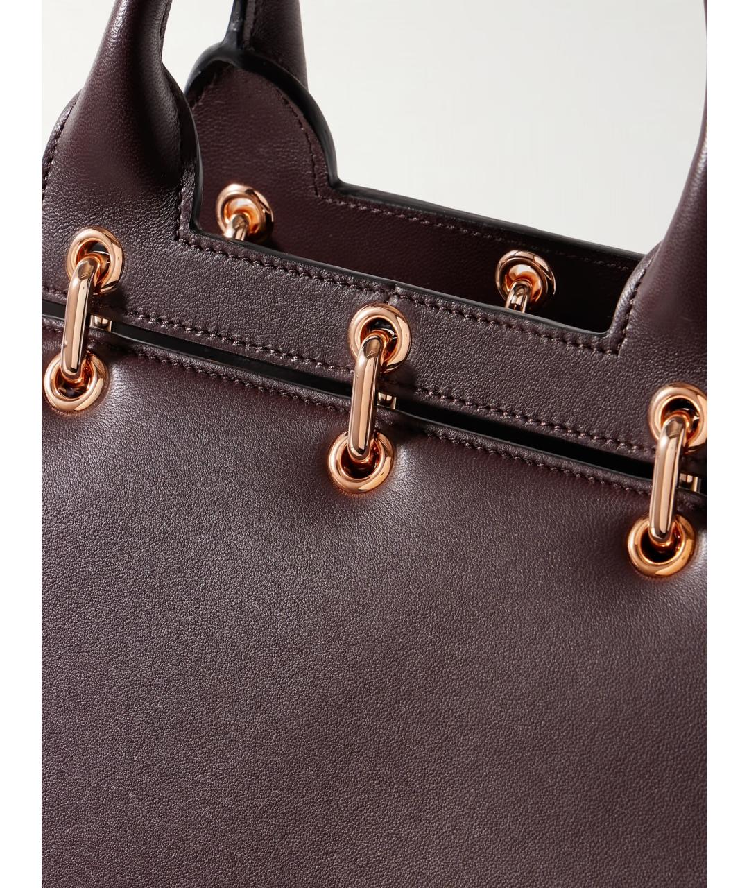 GABRIELA HEARST Бордовая кожаная сумка с короткими ручками, фото 6