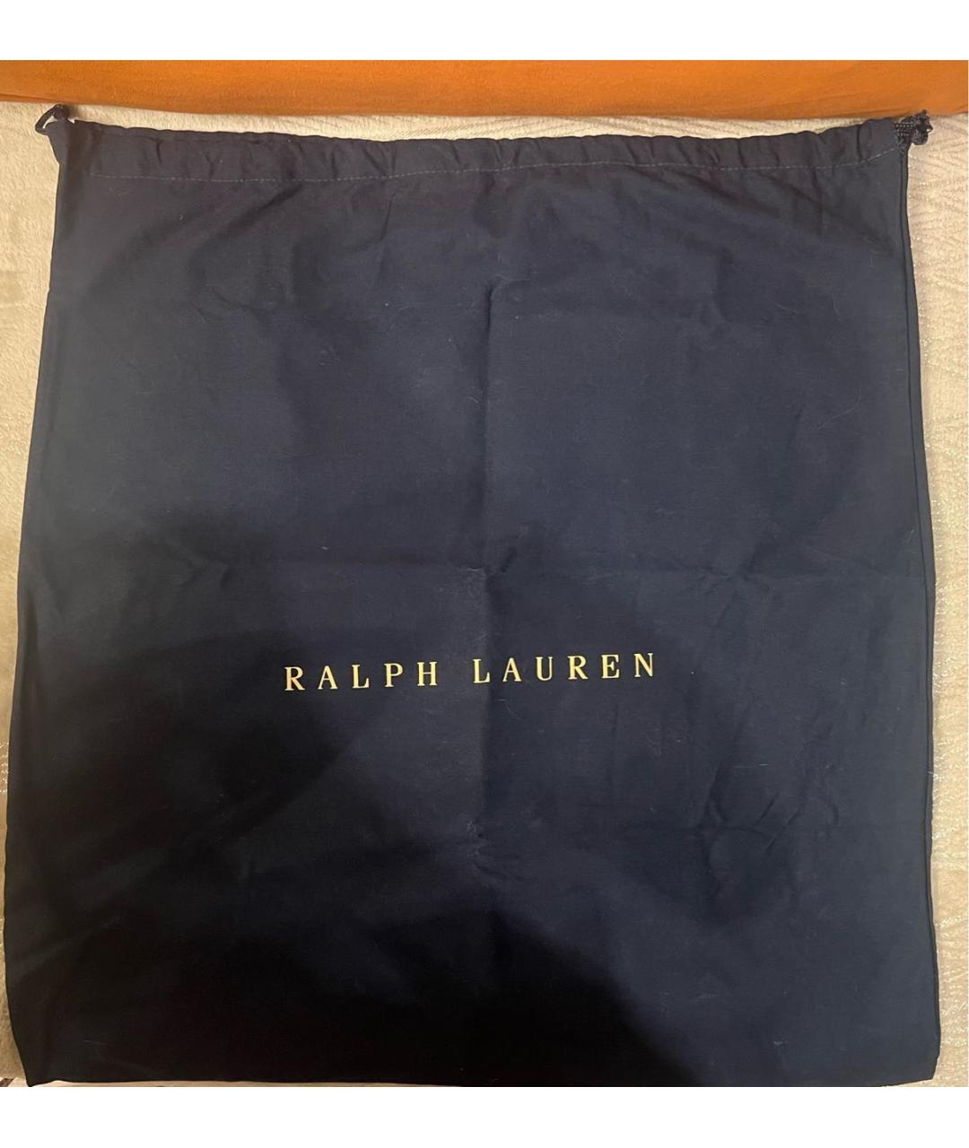 RALPH LAUREN Коричневая тканевая сумка с короткими ручками, фото 6