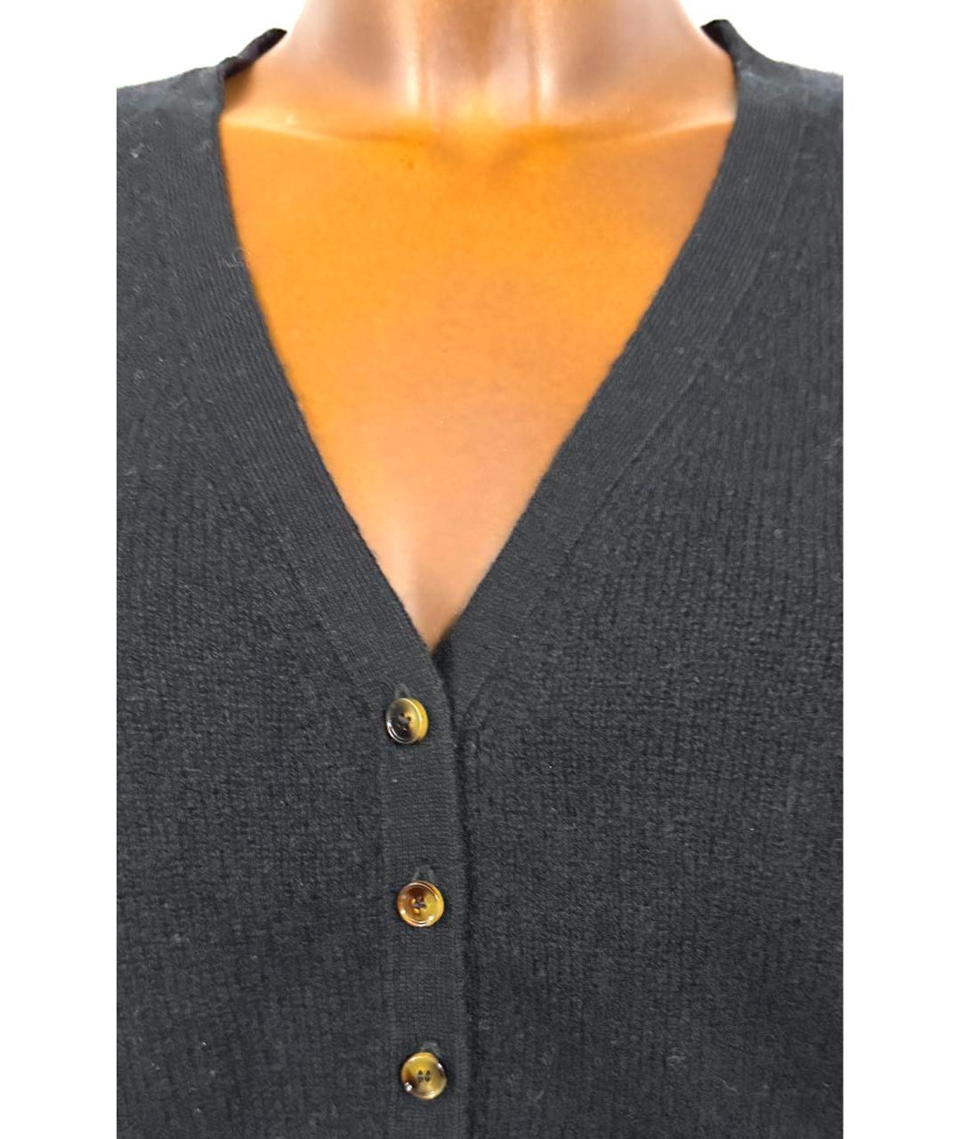 KHAITE Черный кашемировый кардиган, фото 4