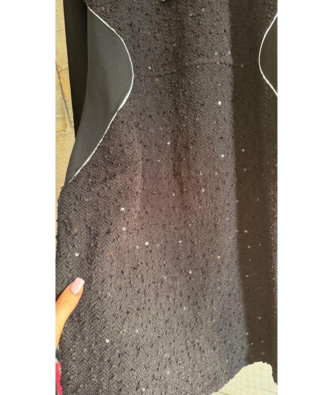 LIU JO Черное вискозное коктейльное платье, фото 4