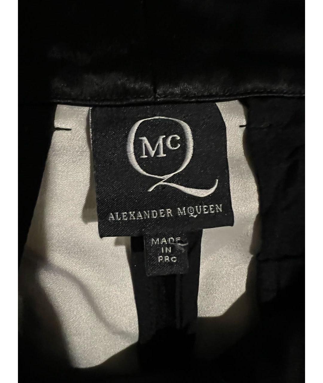 MCQ ALEXANDER MCQUEEN Черные ацетатные брюки узкие, фото 4