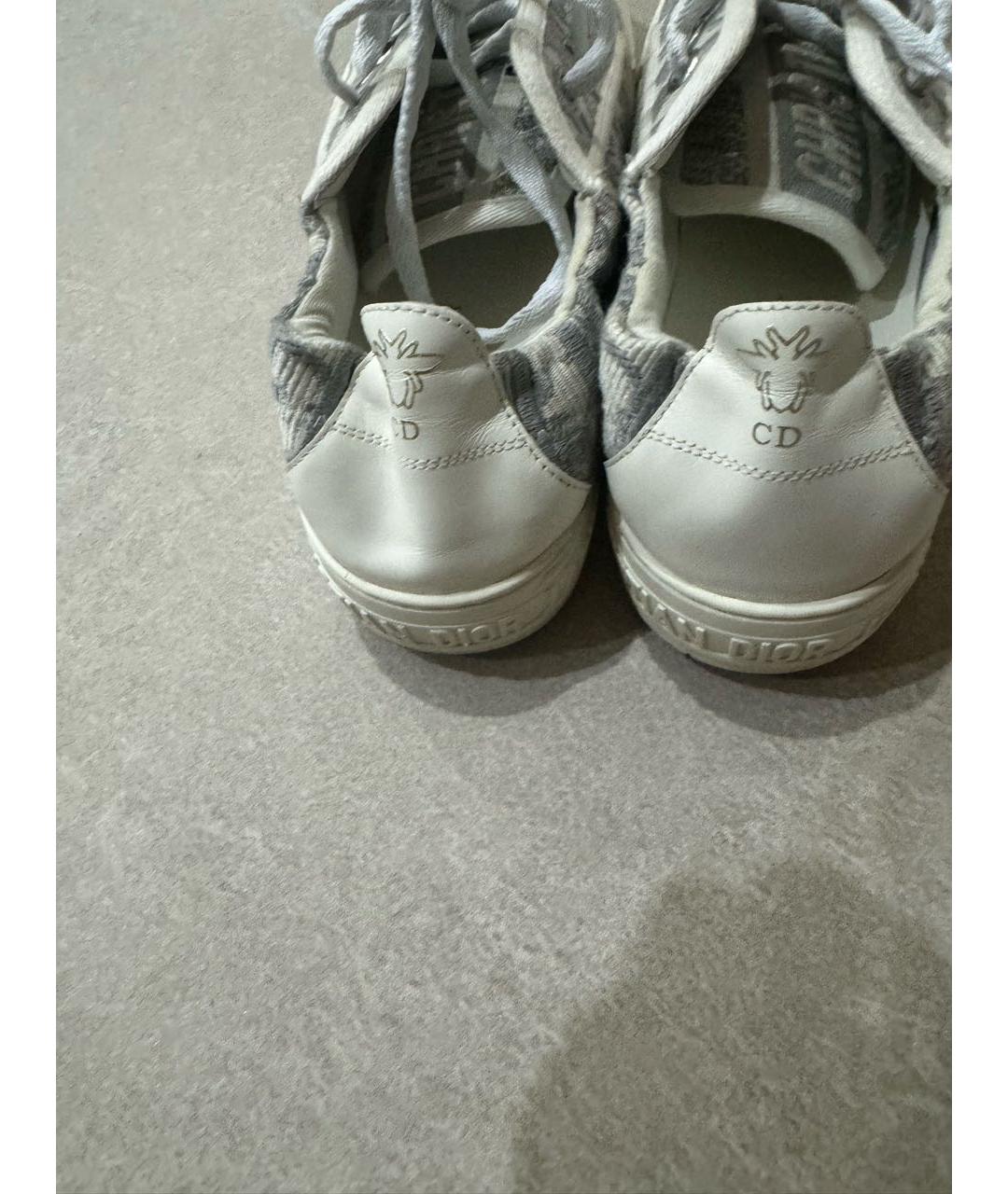 CHRISTIAN DIOR Серые текстильные кроссовки, фото 3