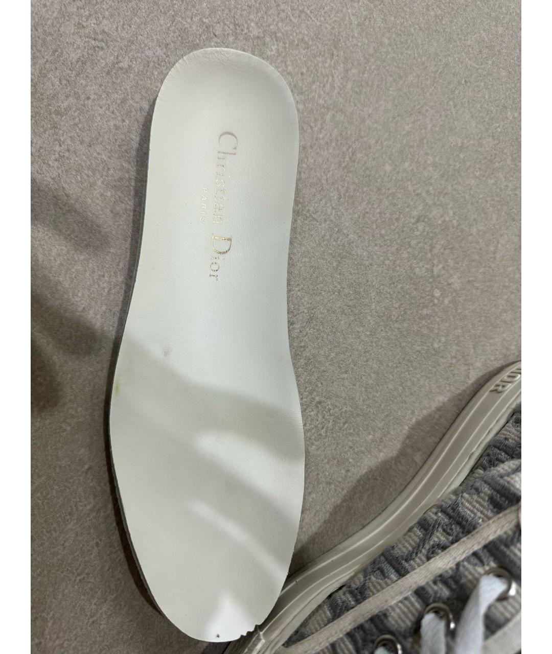 CHRISTIAN DIOR Серые текстильные кроссовки, фото 8