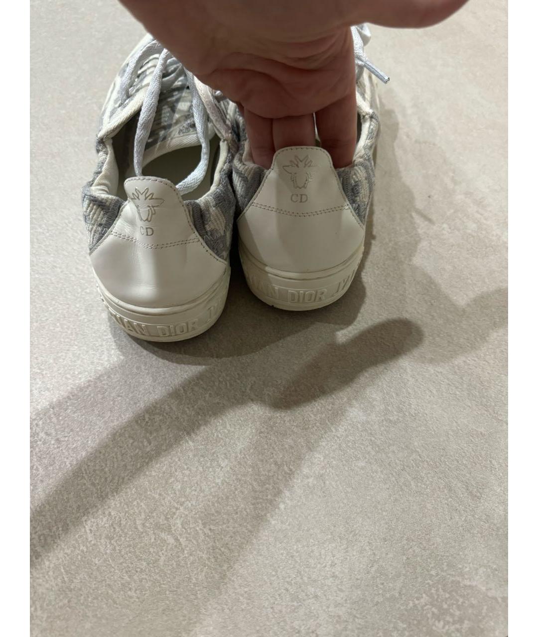 CHRISTIAN DIOR Серые текстильные кроссовки, фото 7