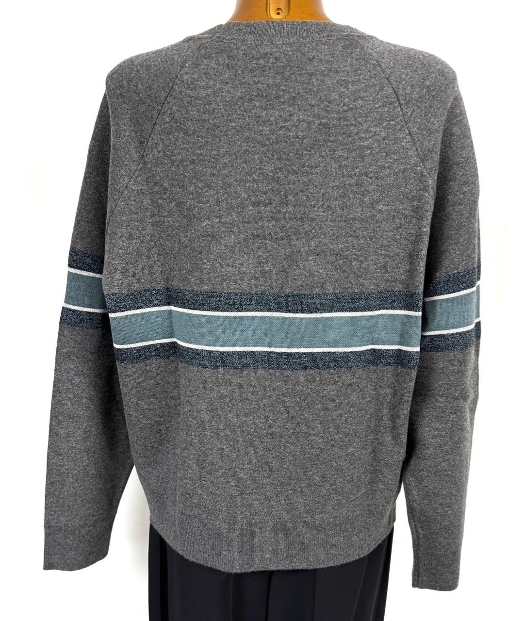 CHRISTIAN DIOR Серый кашемировый джемпер / свитер, фото 2