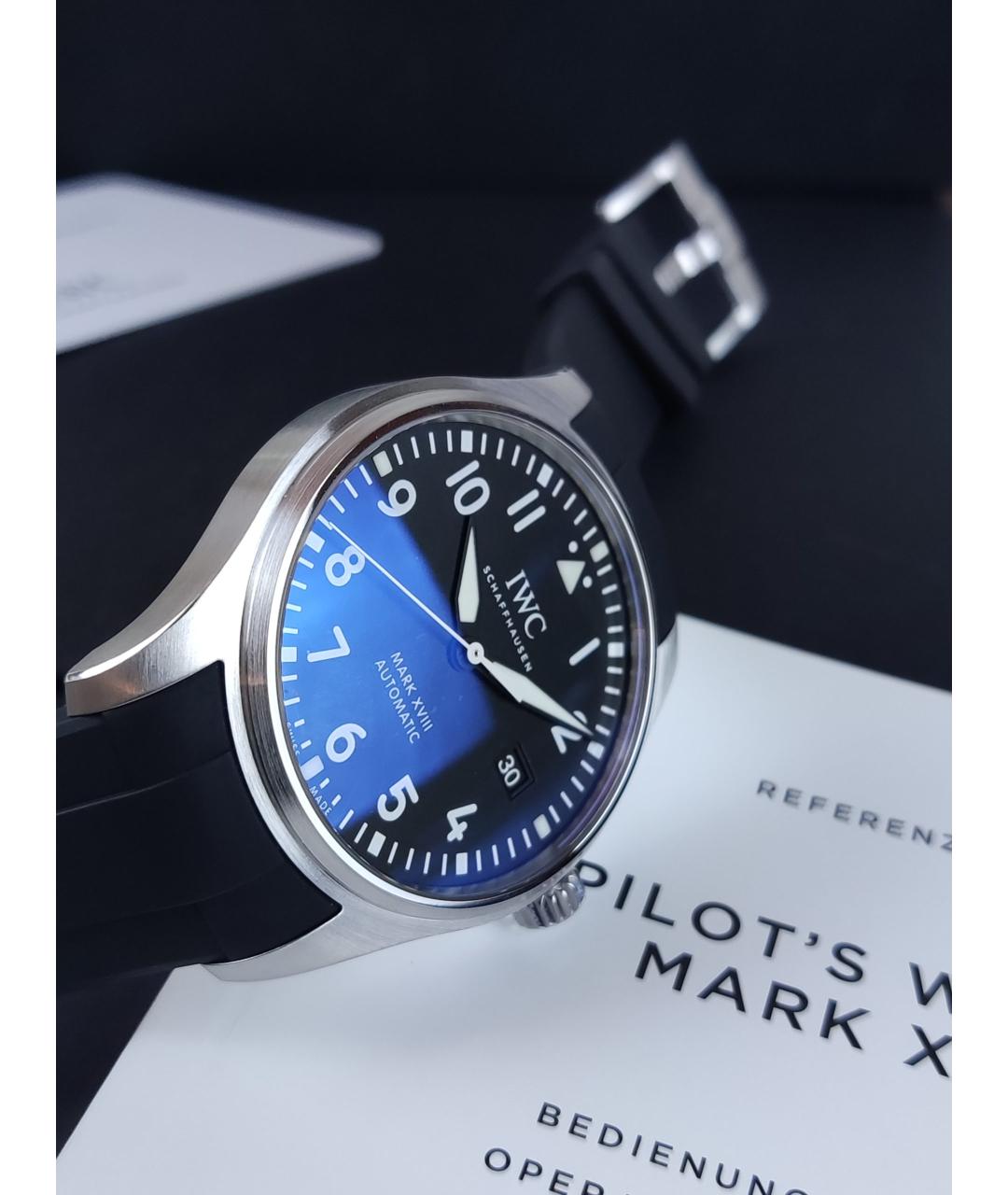 IWC Schaffhausen Черные металлические часы, фото 3