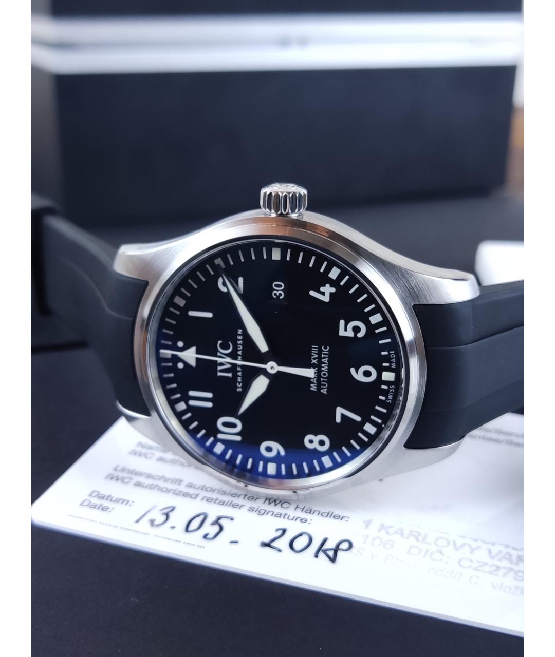 IWC Schaffhausen Черные металлические часы, фото 4